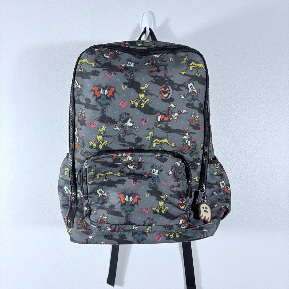 Disney Halloween Mickey Pluto Donald Goofy Character Backpack 17”